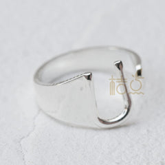 DIY Ornament Accessories Cooperized Silver Ring Letters Ring Open Ring Finger Ring (4532c) - SHOWLU FASHION STORE