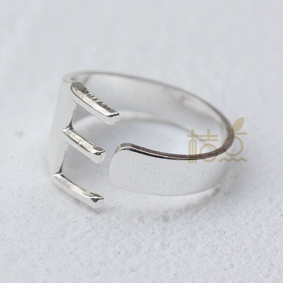 DIY Ornament Accessories Cooperized Silver Ring Letters Ring Open Ring Finger Ring (4532c) - SHOWLU FASHION STORE
