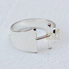 DIY Ornament Accessories Cooperized Silver Ring Letters Ring Open Ring Finger Ring (4532c) - SHOWLU FASHION STORE