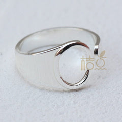 DIY Ornament Accessories Cooperized Silver Ring Letters Ring Open Ring Finger Ring (4532c) - SHOWLU FASHION STORE