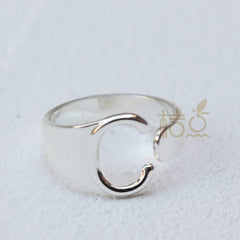 DIY Ornament Accessories Cooperized Silver Ring Letters Ring Open Ring Finger Ring (4532c) - SHOWLU FASHION STORE