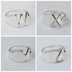 DIY Ornament Accessories Cooperized Silver Ring Letters Ring Open Ring Finger Ring (4532c) - SHOWLU FASHION STORE