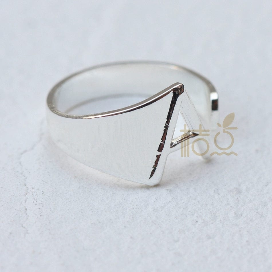 DIY Ornament Accessories Cooperized Silver Ring Letters Ring Open Ring Finger Ring (4532c) - SHOWLU FASHION STORE