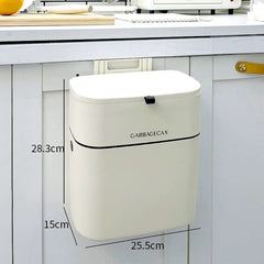 Donha Kitchen Trash Can Hanging Household Living Room Creative Cabinet Door Wall - Mounted Storage Bucket Kitchen Waste Trash Can - SHOWLU FASHION STORE