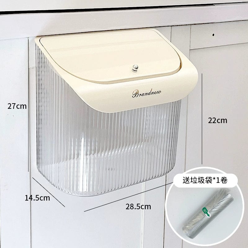 Donha Kitchen Trash Can Hanging Household Living Room Creative Cabinet Door Wall - Mounted Storage Bucket Kitchen Waste Trash Can - SHOWLU FASHION STORE