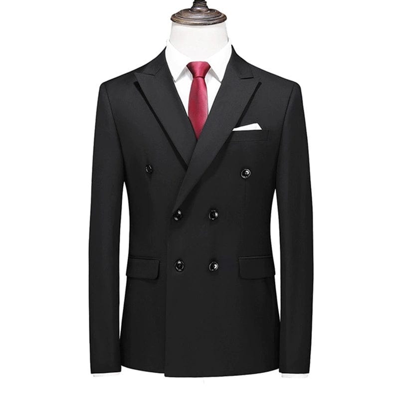 Double - Breasted Slim - Fit Summer Suit Leisure Professional - SHOWLU FASHION STORE