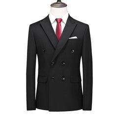 Double - Breasted Slim - Fit Summer Suit Leisure Professional - SHOWLU FASHION STORE