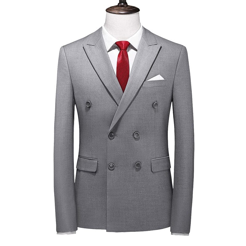 Double - Breasted Slim - Fit Summer Suit Leisure Professional - SHOWLU FASHION STORE