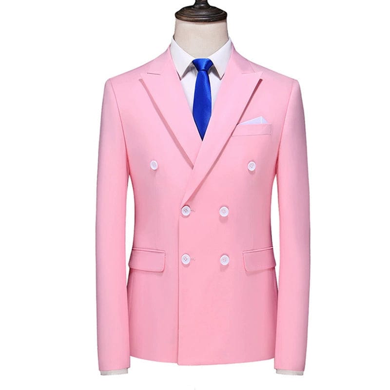 Double - Breasted Slim - Fit Summer Suit Leisure Professional - SHOWLU FASHION STORE