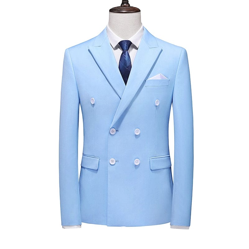 Double - Breasted Slim - Fit Summer Suit Leisure Professional - SHOWLU FASHION STORE
