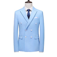 Double - Breasted Slim - Fit Summer Suit Leisure Professional - SHOWLU FASHION STORE