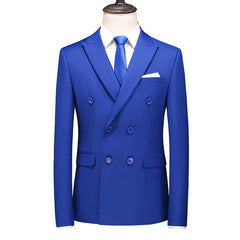 Double - Breasted Slim - Fit Summer Suit Leisure Professional - SHOWLU FASHION STORE
