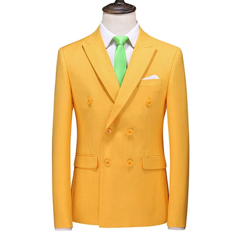 Double - Breasted Slim - Fit Summer Suit Leisure Professional - SHOWLU FASHION STORE