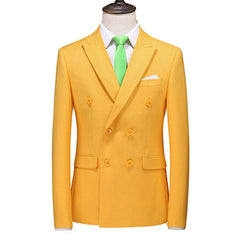 Double - Breasted Slim - Fit Summer Suit Leisure Professional - SHOWLU FASHION STORE