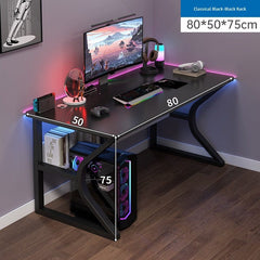 Double Desktop Combination L - Shaped Bookshelf Corner Computer Desk - SHOWLU FASHION STORE