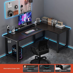 Double Desktop Combination L - Shaped Bookshelf Corner Computer Desk - SHOWLU FASHION STORE