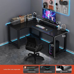 Double Desktop Combination L - Shaped Bookshelf Corner Computer Desk - SHOWLU FASHION STORE