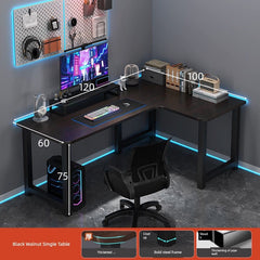 Double Desktop Combination L - Shaped Bookshelf Corner Computer Desk - SHOWLU FASHION STORE