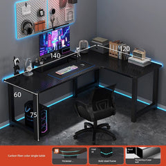 Double Desktop Combination L - Shaped Bookshelf Corner Computer Desk - SHOWLU FASHION STORE