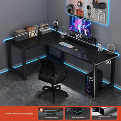 Double Desktop Combination L - Shaped Bookshelf Corner Computer Desk - SHOWLU FASHION STORE