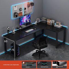 Double Desktop Combination L - Shaped Bookshelf Corner Computer Desk - SHOWLU FASHION STORE