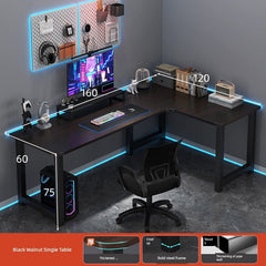 Double Desktop Combination L - Shaped Bookshelf Corner Computer Desk - SHOWLU FASHION STORE