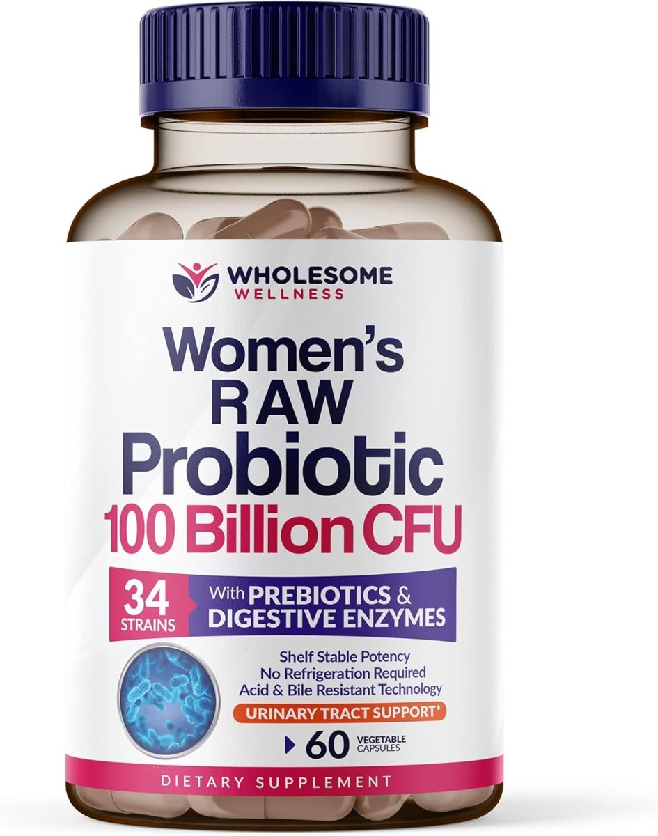 Dr. Formulated Raw Probiotics for Women 100 Billion CFUs with Prebiotics, Digestive Enzymes, Approved Women's Probiotic for Adults, Shelf Stable Probiotic Supplement Capsules - SHOWLU FASHION STORE