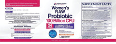 Dr. Formulated Raw Probiotics for Women 100 Billion CFUs with Prebiotics, Digestive Enzymes, Approved Women's Probiotic for Adults, Shelf Stable Probiotic Supplement Capsules - SHOWLU FASHION STORE