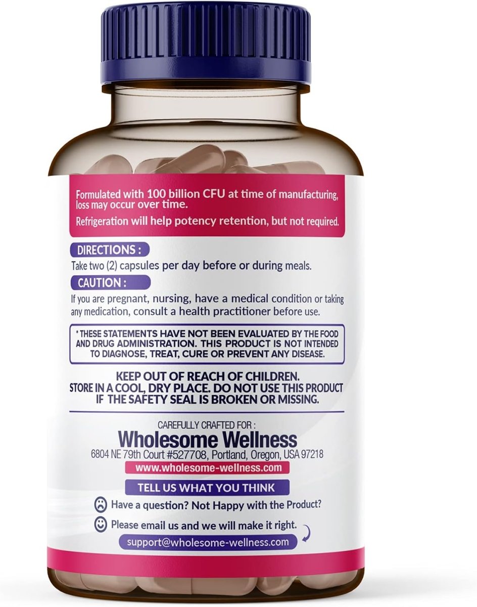 Dr. Formulated Raw Probiotics for Women 100 Billion CFUs with Prebiotics, Digestive Enzymes, Approved Women's Probiotic for Adults, Shelf Stable Probiotic Supplement Capsules - SHOWLU FASHION STORE