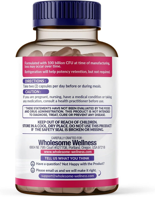 Dr. Formulated Raw Probiotics for Women 100 Billion CFUs with Prebiotics, Digestive Enzymes, Approved Women's Probiotic for Adults, Shelf Stable Probiotic Supplement Capsules - SHOWLU FASHION STORE