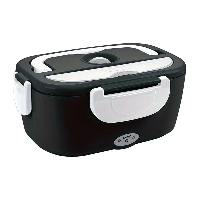 Dual - Use Car Office Electric Heated Lunch Box 220V 110V 24V 12V School Trip Travel Stainless Steel Food Warmer Container Black - SHOWLU FASHION STORE