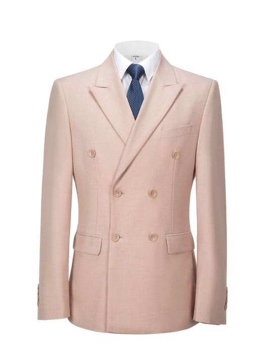 2pcs Men'S Tailored Suit with Notched Lapel & Matching Vest - Slim Fit Formal Wedding & Party Coat, Solid Color Long Sleeve with Pockets, Black/Brown/Beige, Wedding Attire, Sophisticated Style, Notched Lapel Design