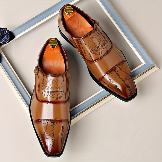 Fashionable Large Size Men'S Casual Shoes with Buckle Design, Beautiful And Elegant, Unique Pattern, Can Be Worn in All Seasons SHOWLU FASHION STORE