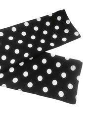 [Elegant Mermaid Dress] Elegant Black and White Polka Dot Mermaid Dress | Long Sleeves, V-Neck, Formal Event Dress - Perfect for Spring, Summer, and Fall