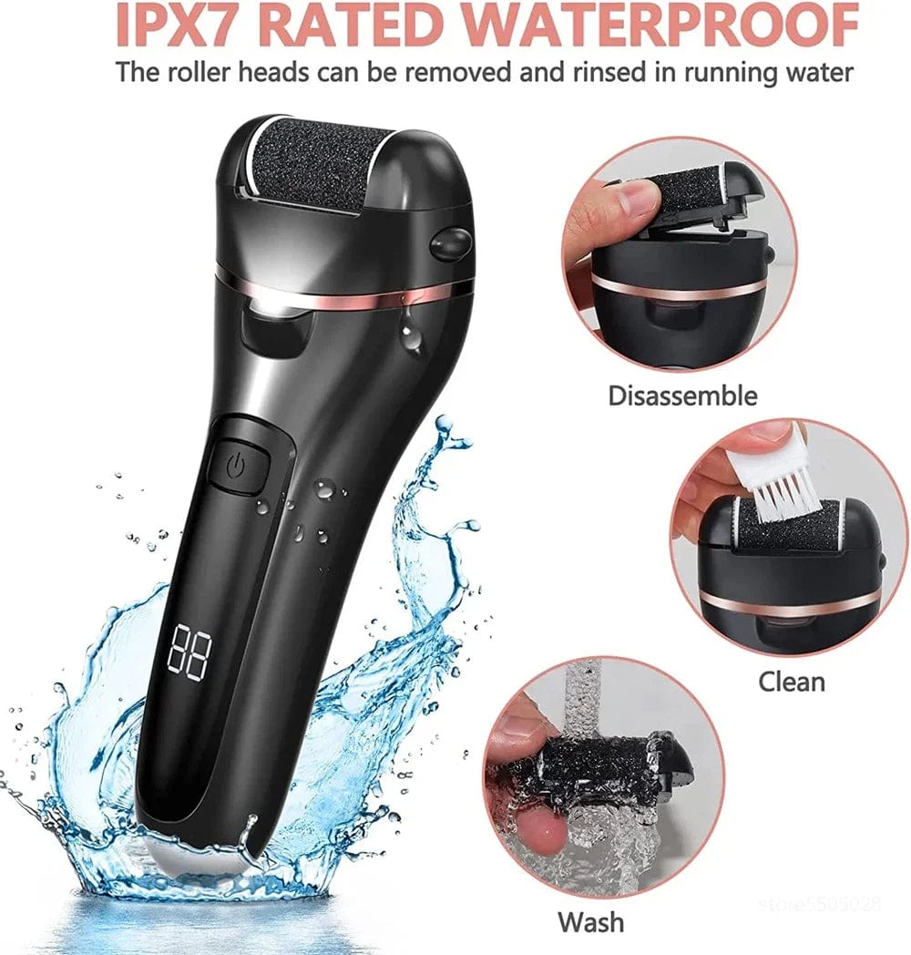 Electric Callus Remover Professional Foot File Grinder Pedicure Machine Rechargeable Heel Cracked Dead Skin Scrubber 3 Heads - SHOWLU FASHION STORE