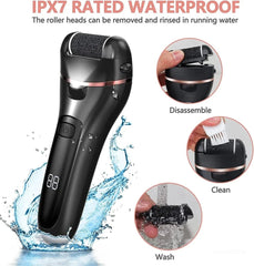 Electric Callus Remover Professional Foot File Grinder Pedicure Machine Rechargeable Heel Cracked Dead Skin Scrubber 3 Heads - SHOWLU FASHION STORE