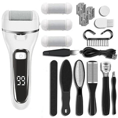 Electric Callus Remover Professional Foot File Grinder Pedicure Machine Rechargeable Heel Cracked Dead Skin Scrubber 3 Heads - SHOWLU FASHION STORE