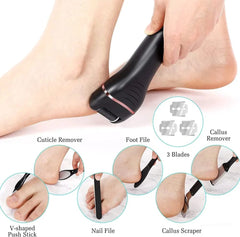 Electric Callus Remover Professional Foot File Grinder Pedicure Machine Rechargeable Heel Cracked Dead Skin Scrubber 3 Heads - SHOWLU FASHION STORE