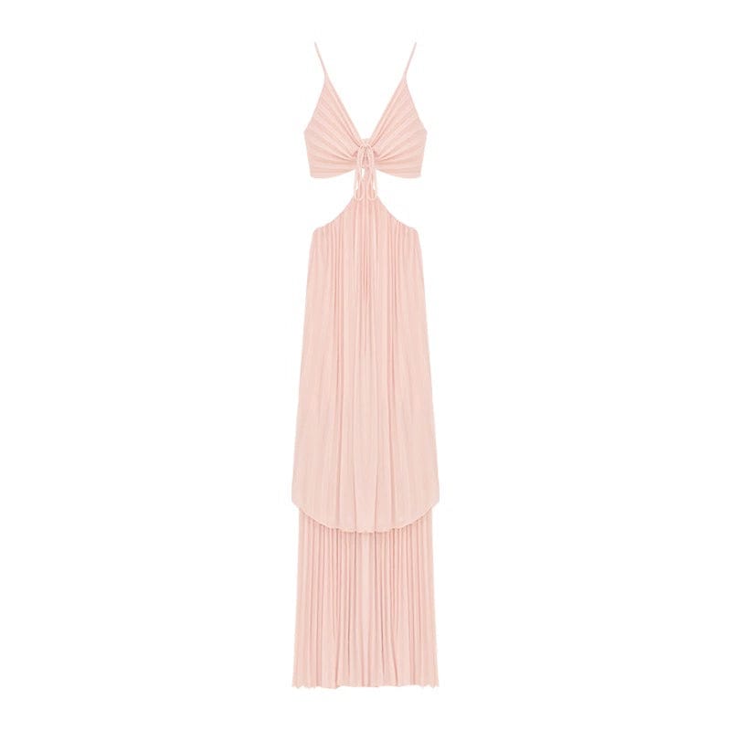 Elegant Backless French Holiday Dress - SHOWLU FASHION STORE