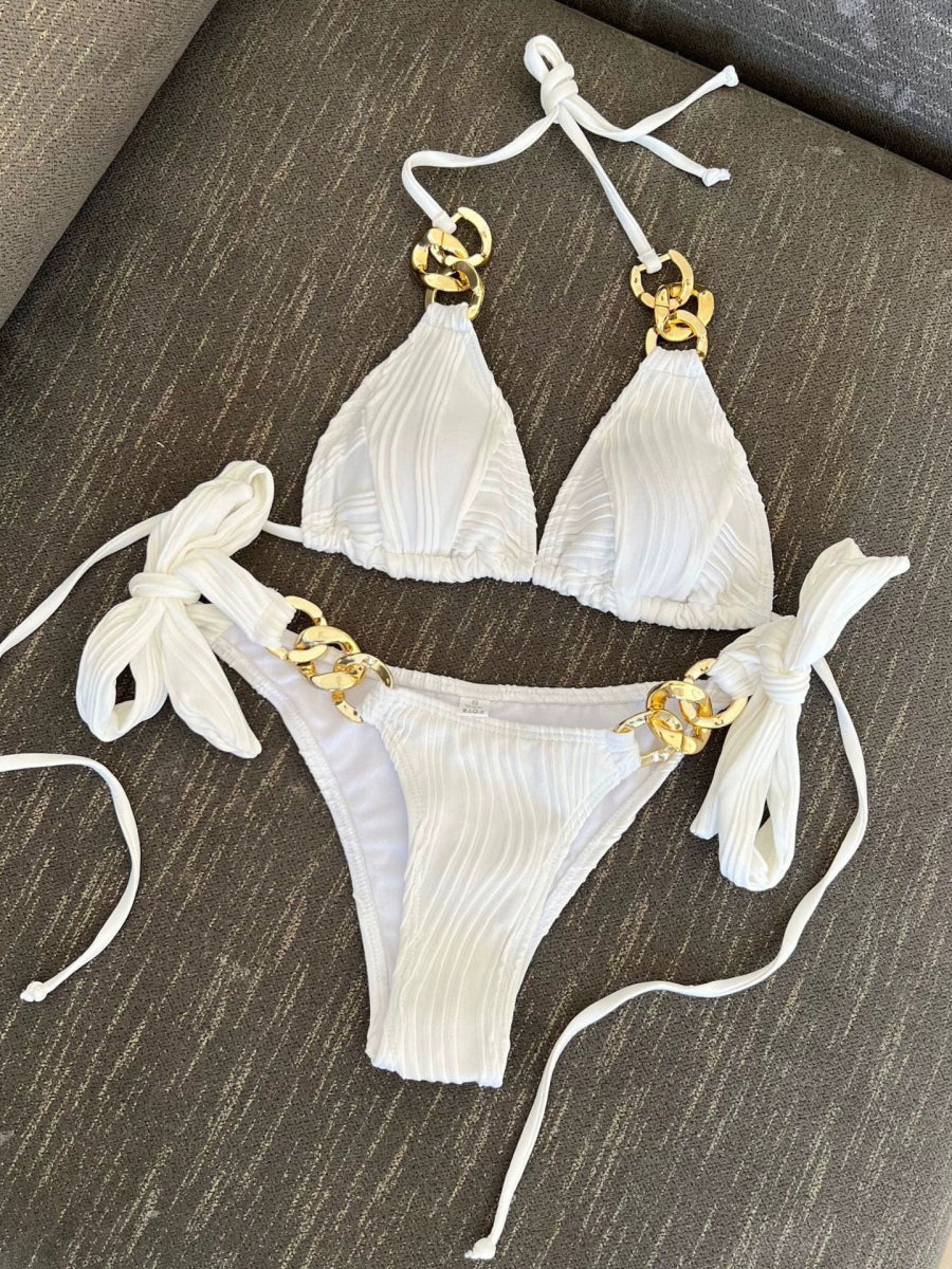 Elegant Chain - Link Triangle Bikini - SHOWLU FASHION STORE