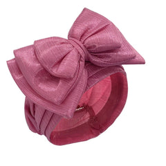 Elegant Woman's Turban Cap with Multi - layer Bowknot African Ready Gele Headtie Lady Headwrap Bonnet Gold Turbante Mujer - SHOWLU FASHION STORE