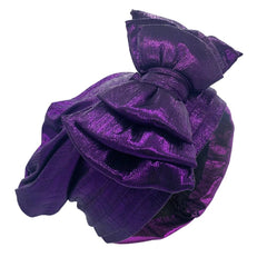 Elegant Woman's Turban Cap with Multi - layer Bowknot African Ready Gele Headtie Lady Headwrap Bonnet Gold Turbante Mujer - SHOWLU FASHION STORE