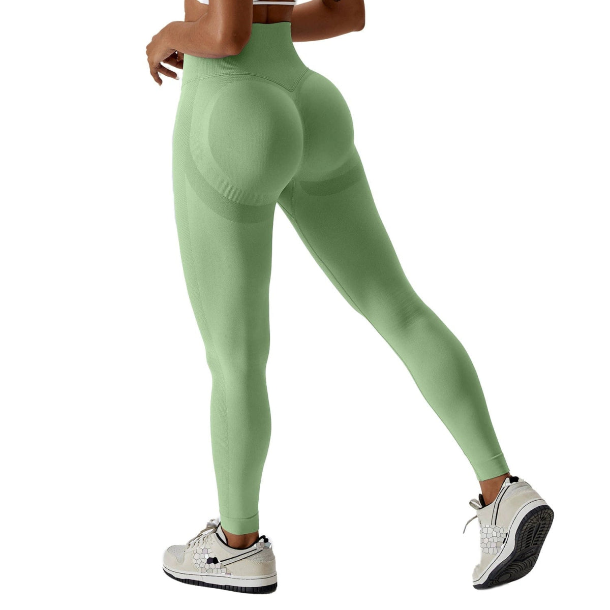 European and American Buttock Lifting Seamless Fitness Pants Belly Holding High Waist Yoga Pants Tight Cropped Pants Cycling Running Sweat pants Trousers - SHOWLU FASHION STORE