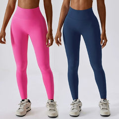 European and American Buttock Lifting Seamless Fitness Pants Belly Holding High Waist Yoga Pants Tight Cropped Pants Cycling Running Sweat pants Trousers - SHOWLU FASHION STORE