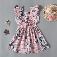 European and American Girls Flying Sleeves Dress - SHOWLU FASHION STORE