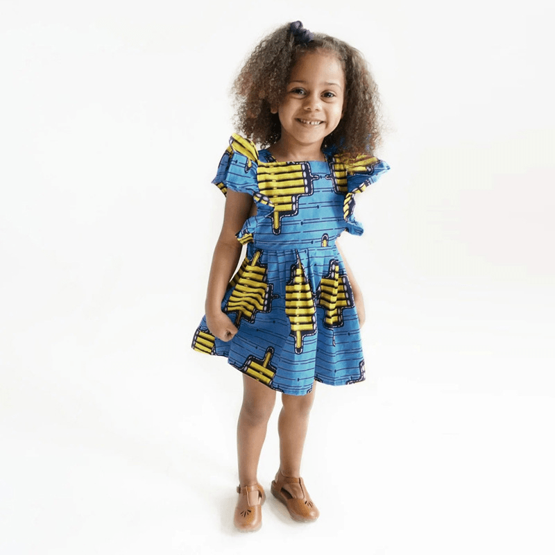 European and American Girls Flying Sleeves Dress - SHOWLU FASHION STORE