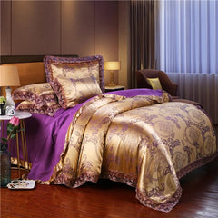 European Style Jacquard Bedding Set Home Comefortable Duvet Cover Quality Quilt Cover And Pillowcase Flower Lace Bedsheet Sets - SHOWLU FASHION STORE