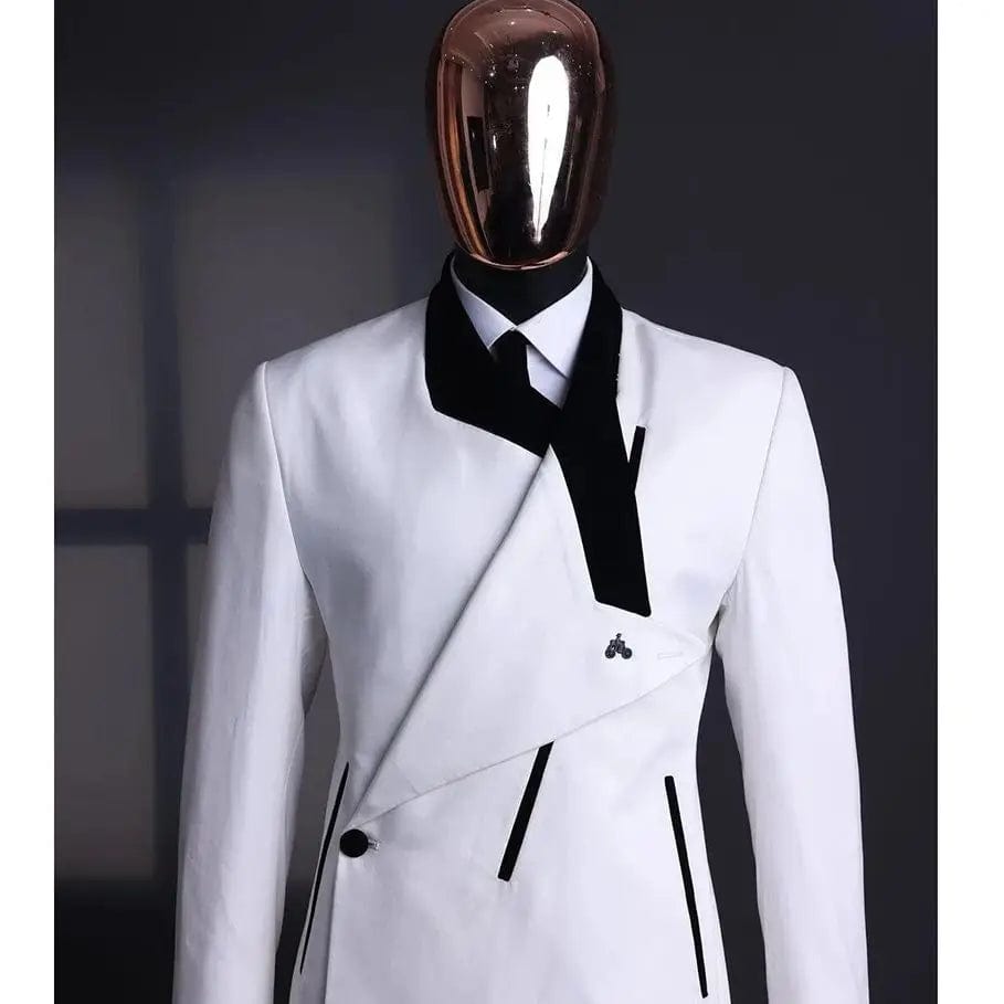 Fashion Design Men Suit 2 Pieces Blazer Pants One Button Peaked Lapel Business Slim Fit Formal Wedding Groom Costume Homme - SHOWLU FASHION STORE