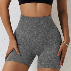 Fashion Seamless Yoga Shorts Peach Hip Raise High Waist Hip - Slimming Fitness Pants Skinny Running Sports Girls Short - Length Pants - SHOWLU FASHION STORE