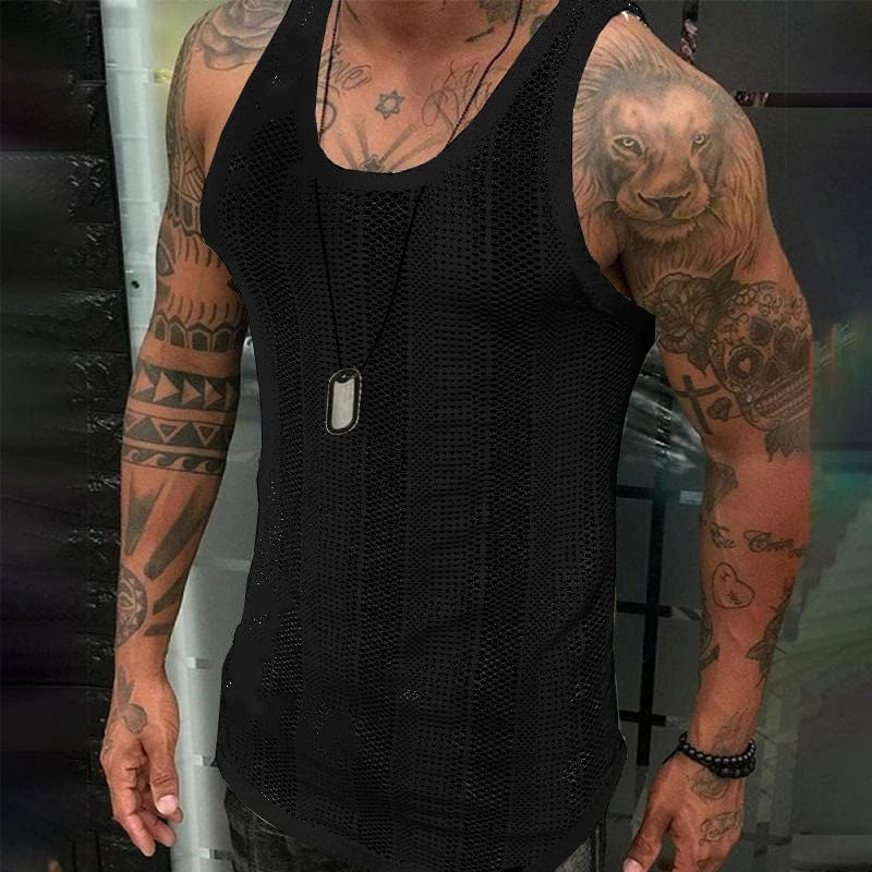 Fashion Summer Sexy Cut Out White Knitted Fabric Vest - SHOWLU FASHION STORE